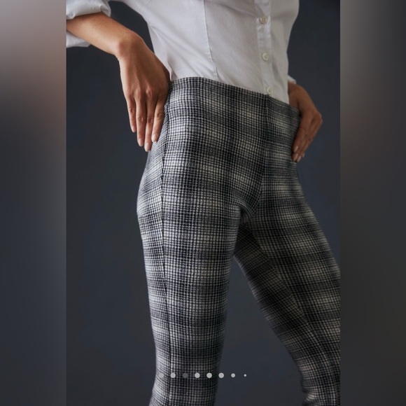Anthropologie. Maeve Houndstooth Pull-On Bootcut Pants. Size Medium. - Picture 2 of 9